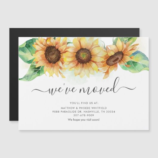 Nous avons déplacé la Faire-part de déplacement de (Devant / Derrière)