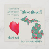 Nous avons déplacé la Faire-part | Michigan | ROSE (Devant / Derrière)