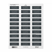 Nous avons déplacé le étiquette d'adresse Noir Bla (Feuille entière)