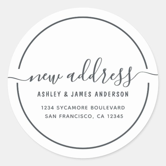 Nous avons déplacé le étiquette d'adresse Noir Bla (Devant)