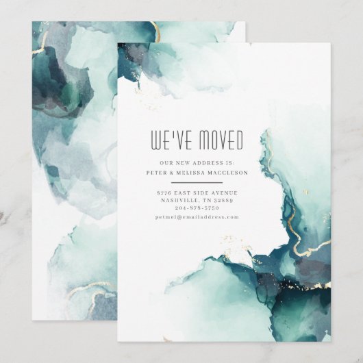 Nous avons déplacé le Faire-part de déplacement mo (Devant / Derrière)