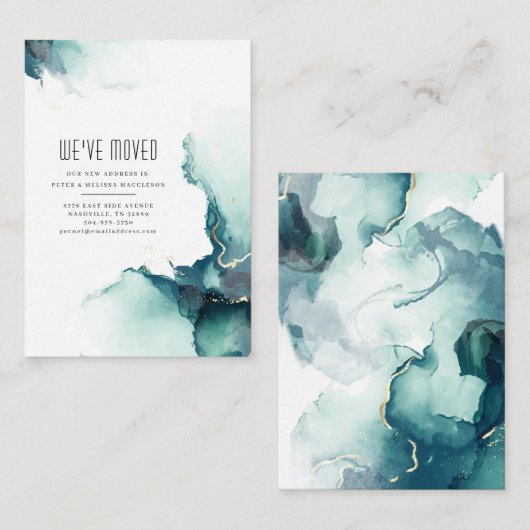 Nous avons déplacé le Faire-part de déplacement mo (Devant / Derrière)