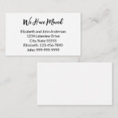 Nous avons déplacé le Faire-part de déplacement no (Devant / Derrière)