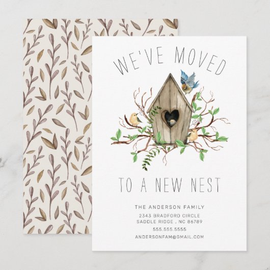 Nous avons déplacé le nouveau Faire-part de déména (Devant / Derrière)