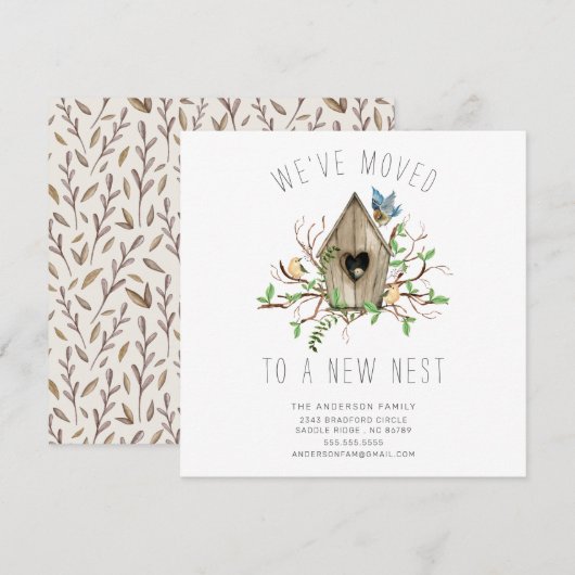 Nous avons déplacé le nouveau Faire-part de déména (Devant / Derrière)