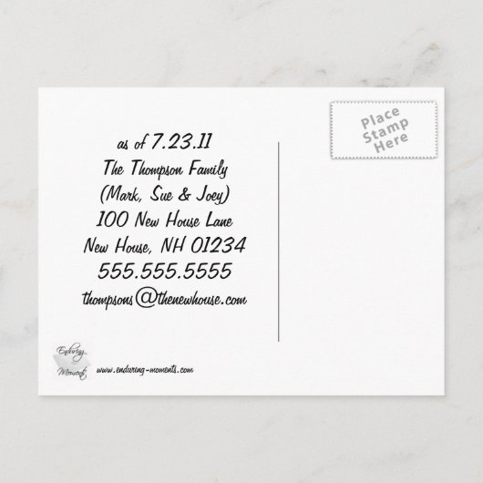 Nous avons déplacé les cartes postales Faire-part (Dos)