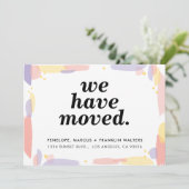 NOUS AVONS DÉPLACÉ moderne peint nouvelle carte d' (Debout devant)