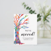 Nous avons déplacé Moving Faire-part carte postale (Debout devant)