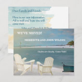 Nous avons déplacé Ocean Beach Move Faire-part Car (Devant / Derrière)