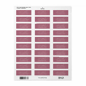 Nous avons déplacé Purple Cassis nouveau étiquette (Feuille entière)