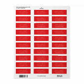 Nous avons déplacé Red New Address étiquette (Feuille entière)