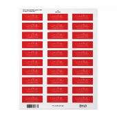 Nous avons déplacé Red New Address étiquette (Feuille entière)