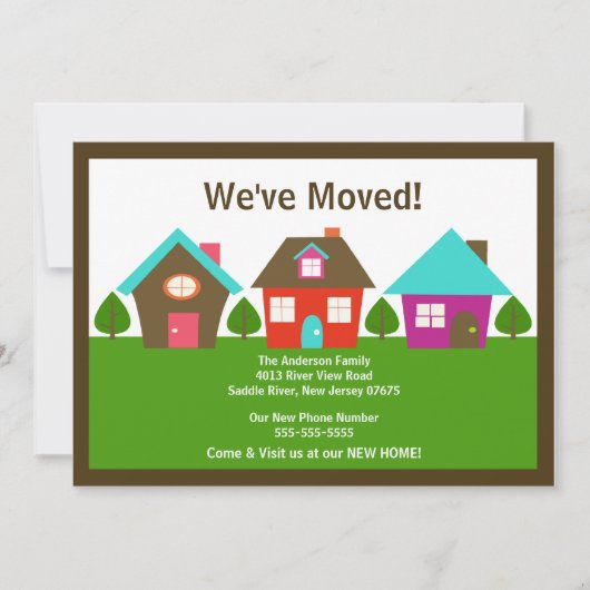 Nous avons déplacé un nouveau Faire-part de déplac (Devant)