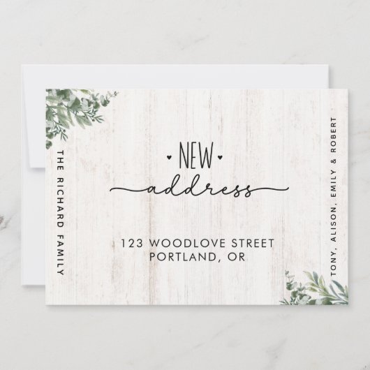 Nous avons déplacé un nouveau Faire-part de déplac (Devant)