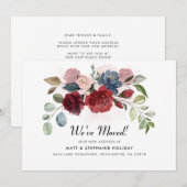 Nous avons déplacé une nouvelle adresse Faire-part (Devant / Derrière)