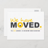 Nous Avons Déplacé Yellow Moving Carte Postale Fai (Devant / Derrière)