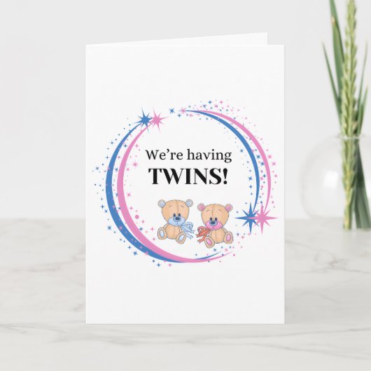 Nous avons des jumeaux Faire-part de naissance gar (Devant)