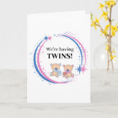 Nous avons des jumeaux Faire-part de naissance gar (Fleur jaune)