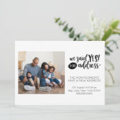 Nous avons dit oui au Faire-part de déménagement d (Debout devant)