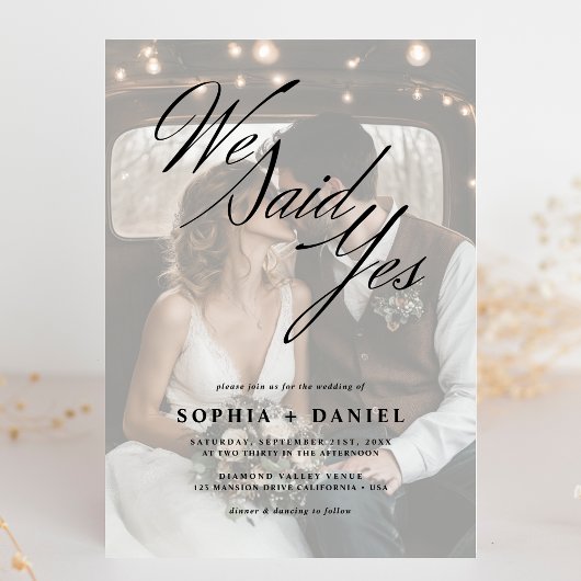 Nous Avons Dit Oui Faire-part de mariage Avec Supe