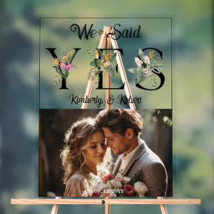 Nous Avons Dit Oui Fleurs Tropicales Lettres Photo