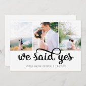 Nous avons dit oui Photo Faire-part de mariage (Devant / Derrière)