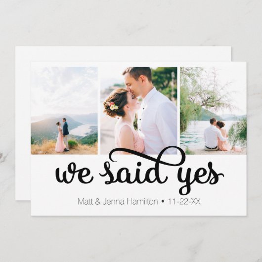 Nous avons dit oui Photo Faire-part de mariage (Devant / Derrière)