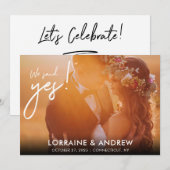 Nous avons dit oui Photo Invitation pour Réception (Devant / Derrière)