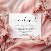 Nous avons elopé Elegant noir & blanc faire-part