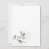 Nous avons Elopé Eucalyptus Mariage Faire-part (Dos)