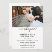 Nous avons Elopé Faire-part Mariage et réception (Devant / Derrière)