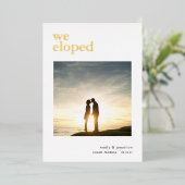 Nous Avons Elopé Faire-part Photo Luxury Real (Debout devant)