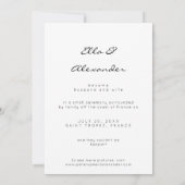 Nous Avons Elopé La Faire-part De Typographie Phot (Dos)