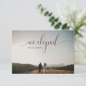 Nous avons élopé la photo de Faire-part Mariage (Debout devant)