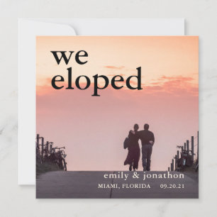 Nous Avons Elopé Le Faire-part Photo Elopement