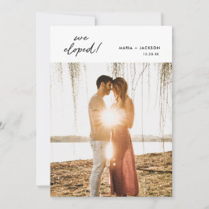 Nous Avons Elopé Le Faire-part Photo Elopement