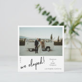 Nous Avons Elopé Le Faire-part Photo Instant (Debout devant)