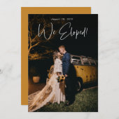 Nous avons élopé le Faire-part photo Mariage (Devant / Derrière)