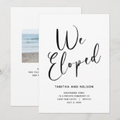 Nous avons Elopé noir et blanc Carte photo Faire-p (Devant / Derrière)