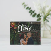 Nous Avons Elopé Simple Mariage Faire-part Carte P (Debout devant)