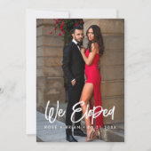 Nous Avons Elopé Un Faire-part Photo Mariage Éléga (Devant)