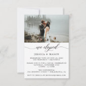 Nous avons Eloped Invitation Eloped Faire-part (Devant)