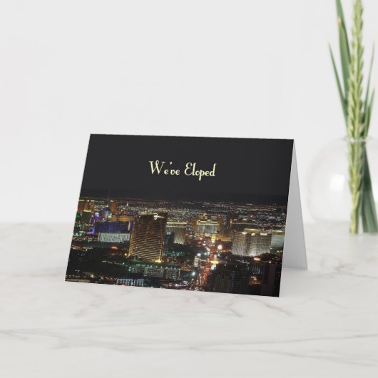 Nous avons Eloped Las Vegas Faire-part Card (Devant)
