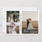 Nous avons Eloped Photo Collage Mariage Faire-part (Devant)