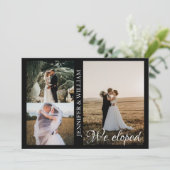 Nous avons Eloped Photo Collage Mariage Faire-part (Debout devant)