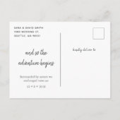 Nous avons Elopement Elopement Mariage Carte Posta (Dos)