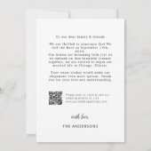 Nous avons Elopement Faire-part avec code QR (Dos)