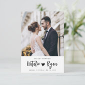 nous avons épousé le mariage photo faire-part (Debout devant)