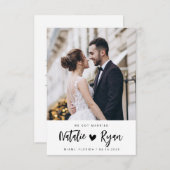 nous avons épousé le mariage photo faire-part (Devant / Derrière)