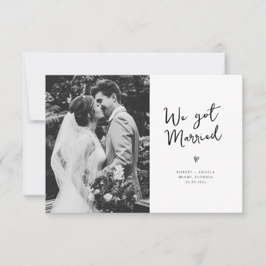 nous avons épousé un mariage faire-part (Devant)